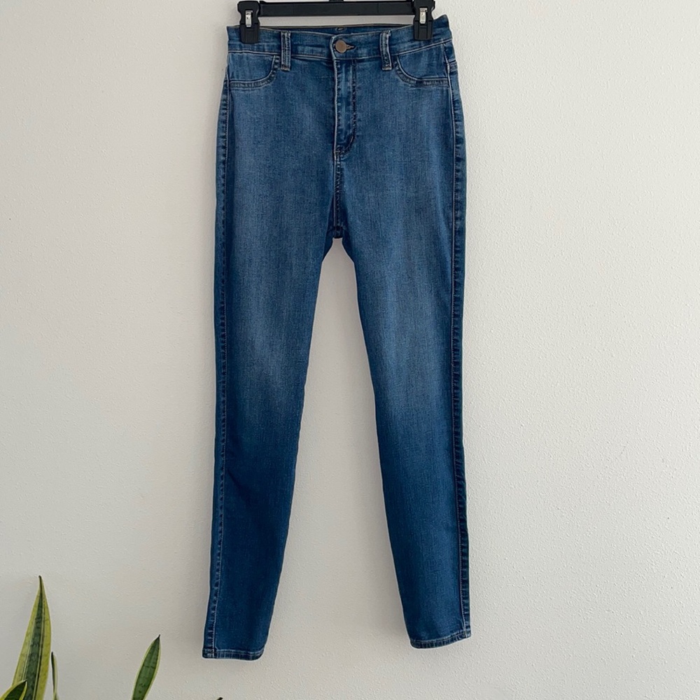 Fashion Nova Size 9 High Rise Skinny Jeans Stretch Butt Lifting Dark Wash